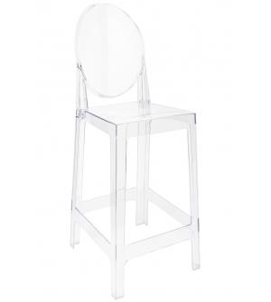 Krzesło barowe VICTORIA 75 cm transparnetne