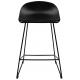 Krzesło barowe ROLF czarne 66 cm - polipropylen, metal